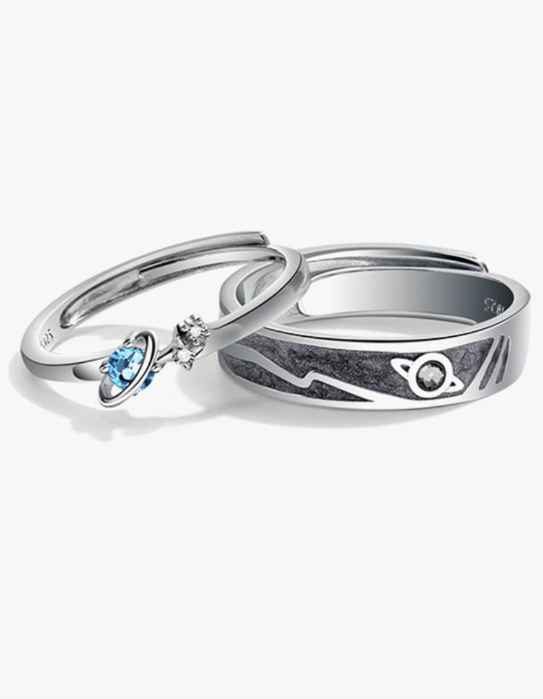 Adorable Pure Silver Couple Rings – Rajesh Jewels